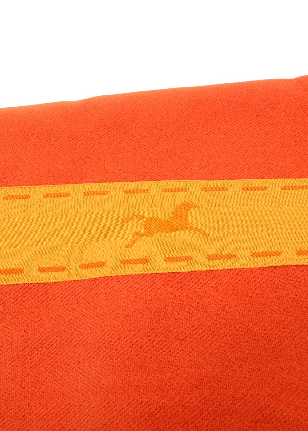 Hermes Orange and Yellow Wool Blanket