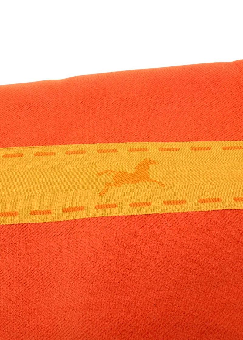 Hermes Orange and Yellow Wool Blanket