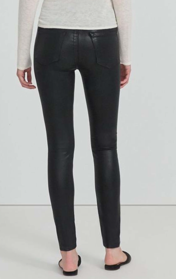 J Brand Maria Black Coated Skinny Jeans