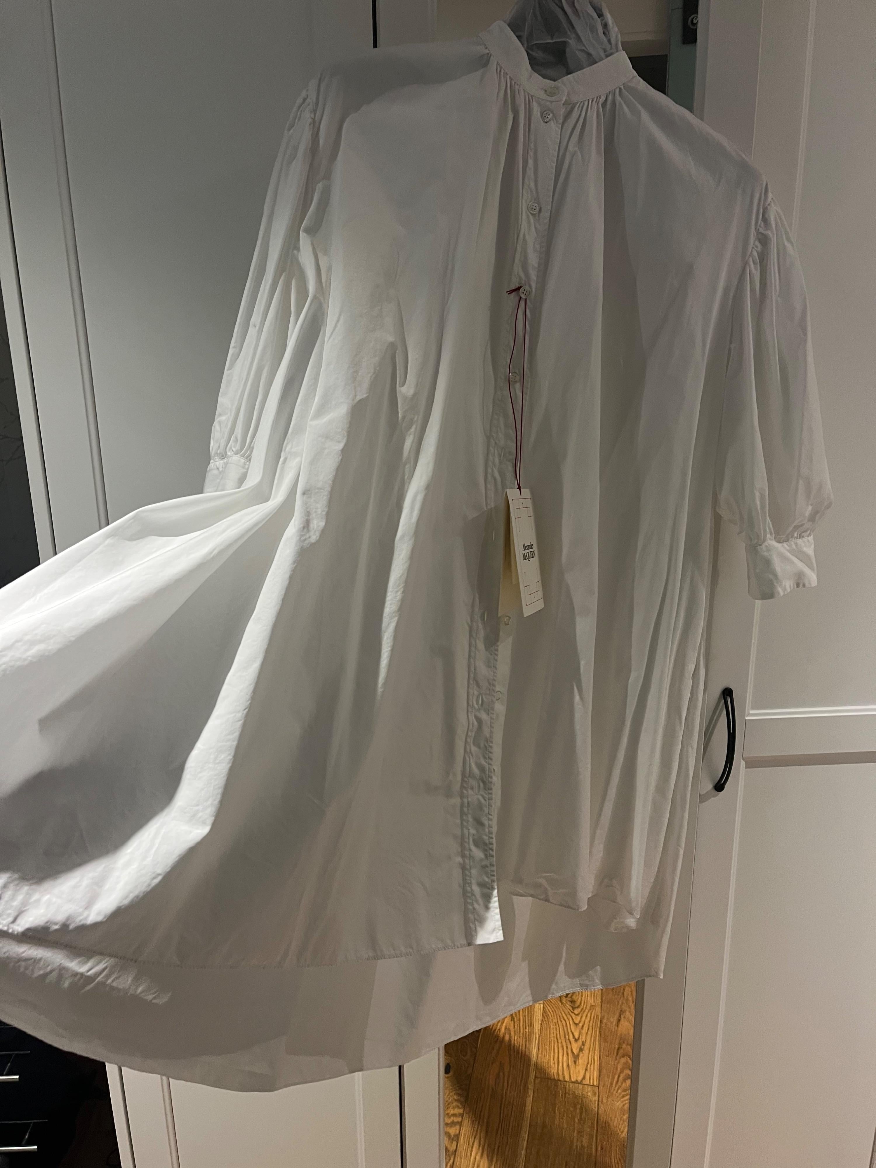White Cotton Shirt Dress