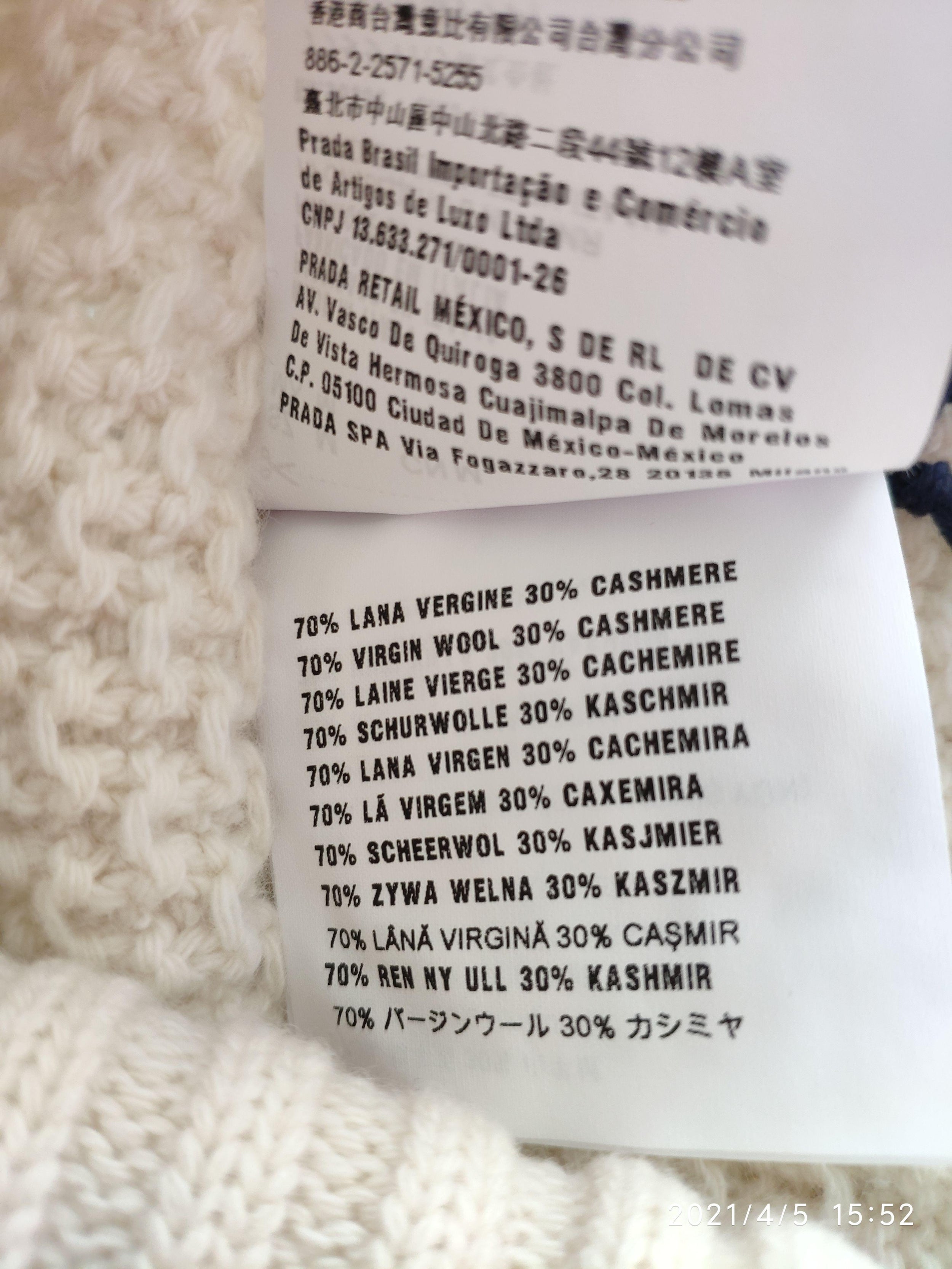 Ivory Waffle Knit Wool-Cashmere Beanie