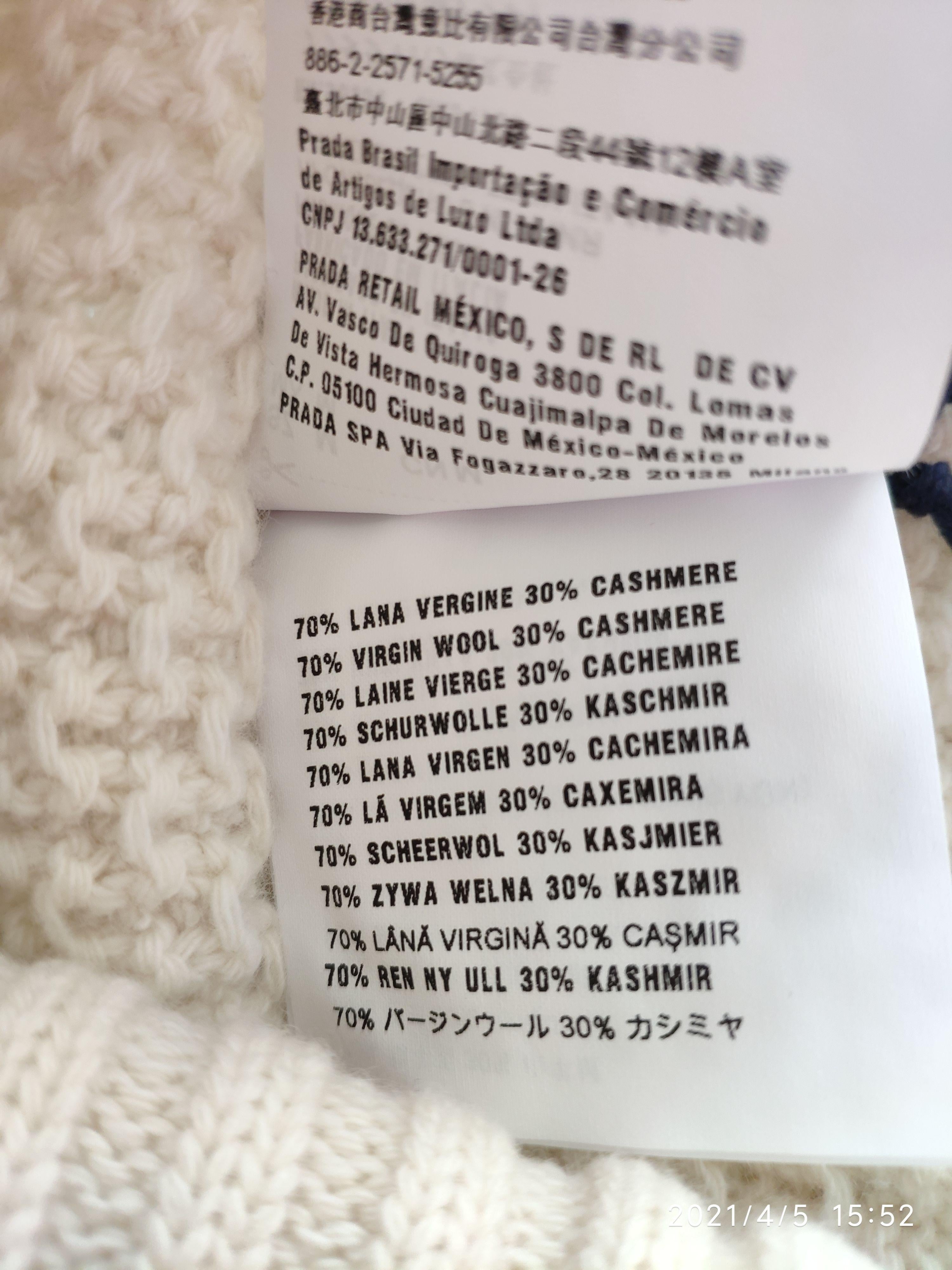 Ivory Waffle Knit Wool-Cashmere Beanie