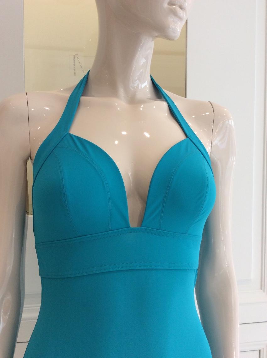 Carizzi Turquoise One-Piece Halterneck Swimsuit