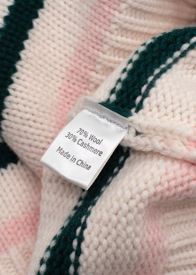 La Ligne White Striped Wool Blend  Jumper
