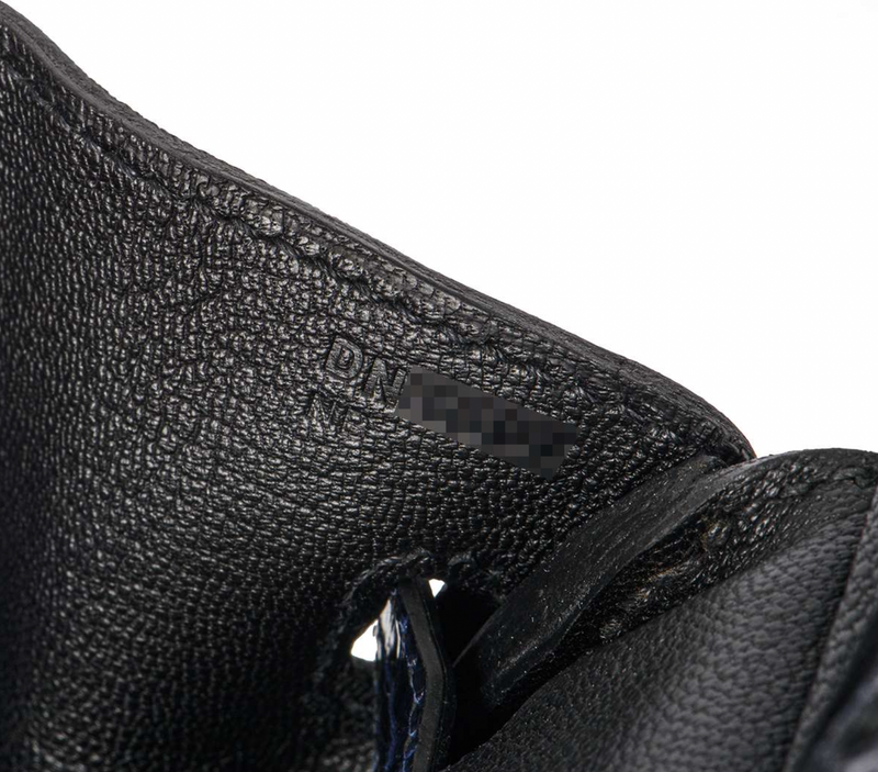 Bleu Marine & Noir Lisse Birkin Touch 30 PHW