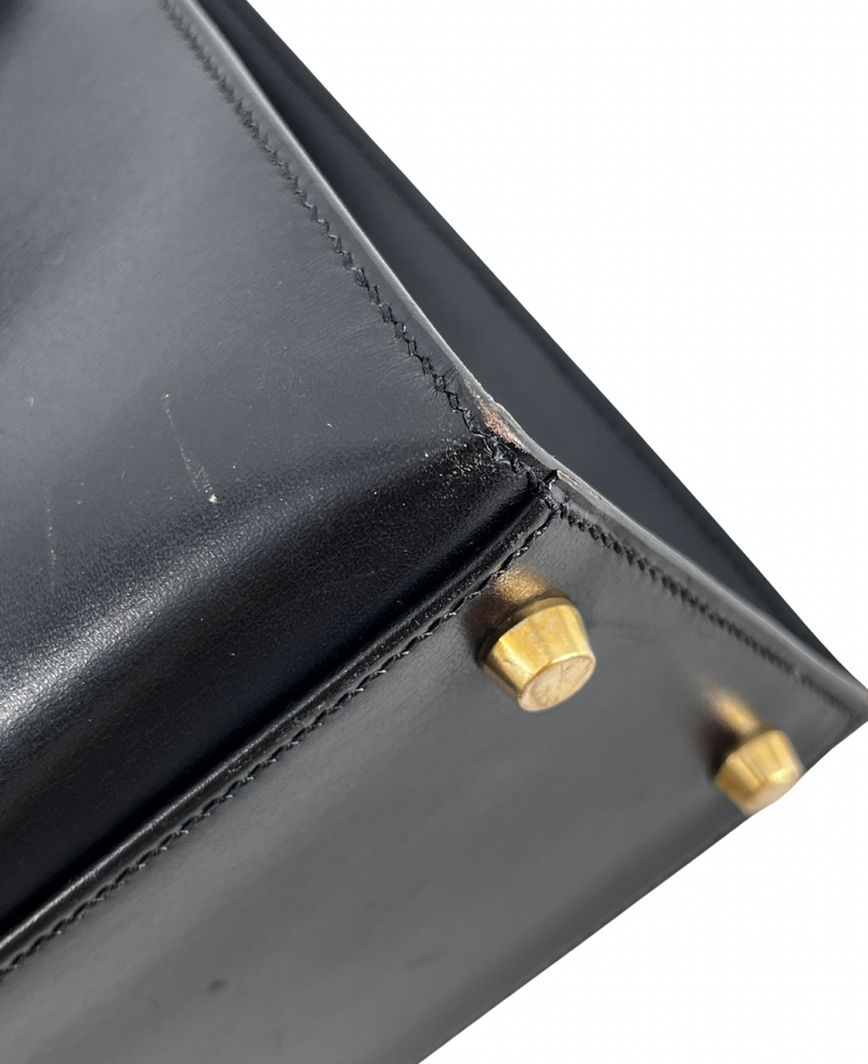 Hermès  Black Calf Leather Kelly 32cms