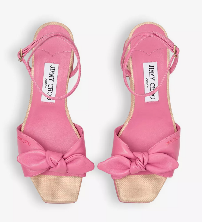 Jimmy Choo Ricia 95 Leather Platform Sandals