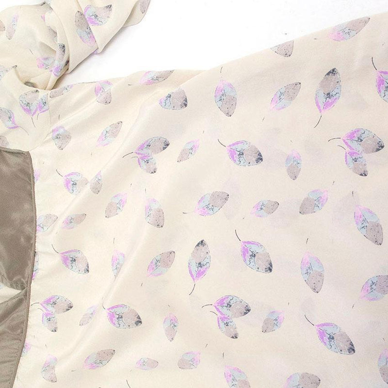 Tucker leaf print blouse
