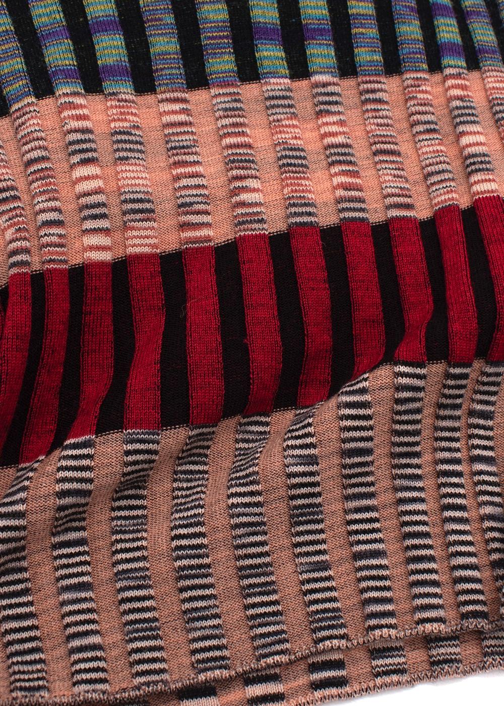 Missoni Multicoloured Ribbed Turtleneck Midi Dress