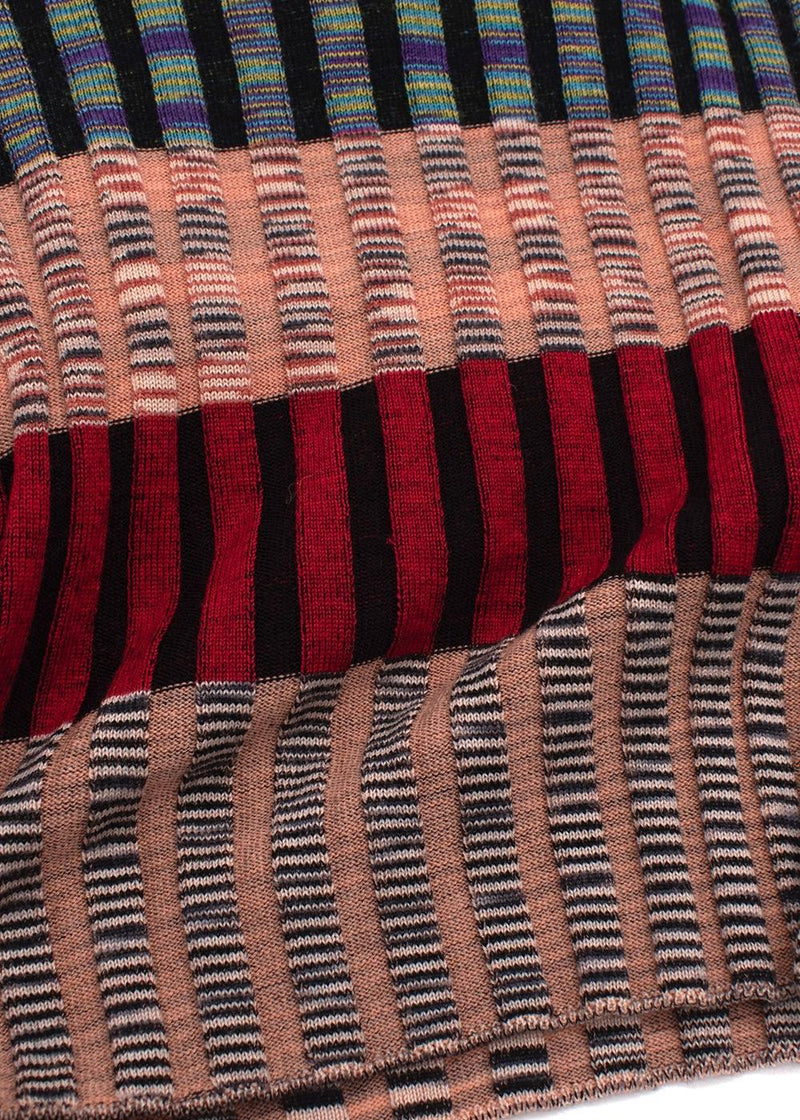 Missoni Multicoloured Ribbed Turtleneck Midi Dress