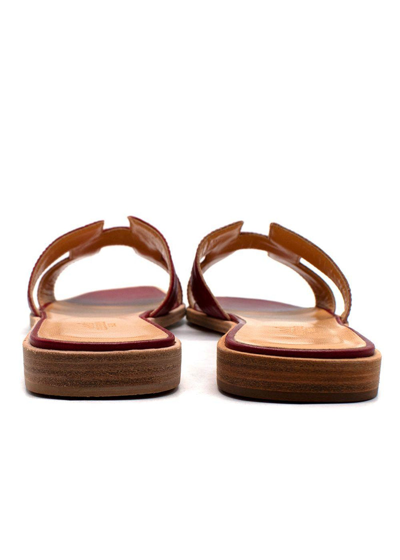 Hermes Veau Tamponne Oran Sandals