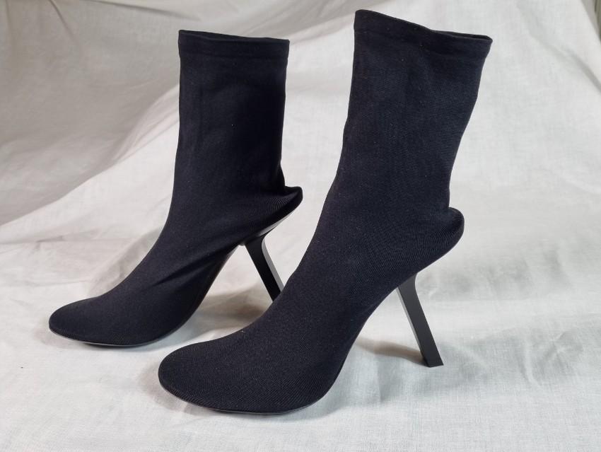 Balenciaga Black Stretch Knit Sock Boots