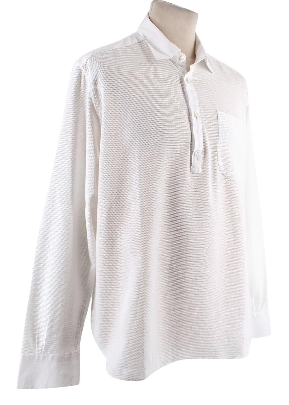 Tailormade White Cotton Polo Shirt
