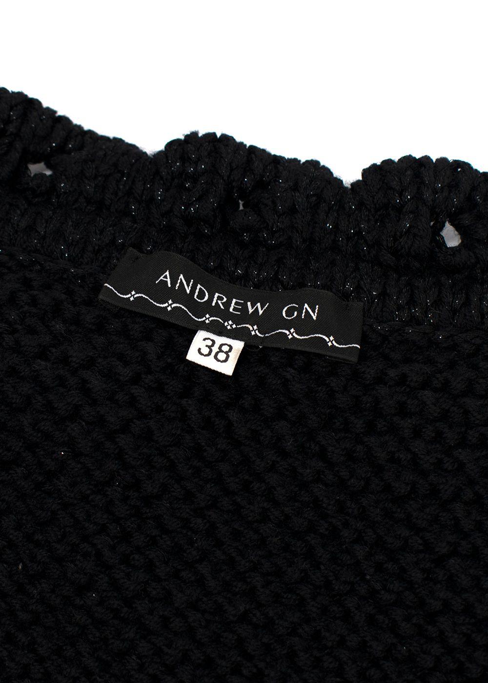 Andrew GN Black Sparkle Cardigan