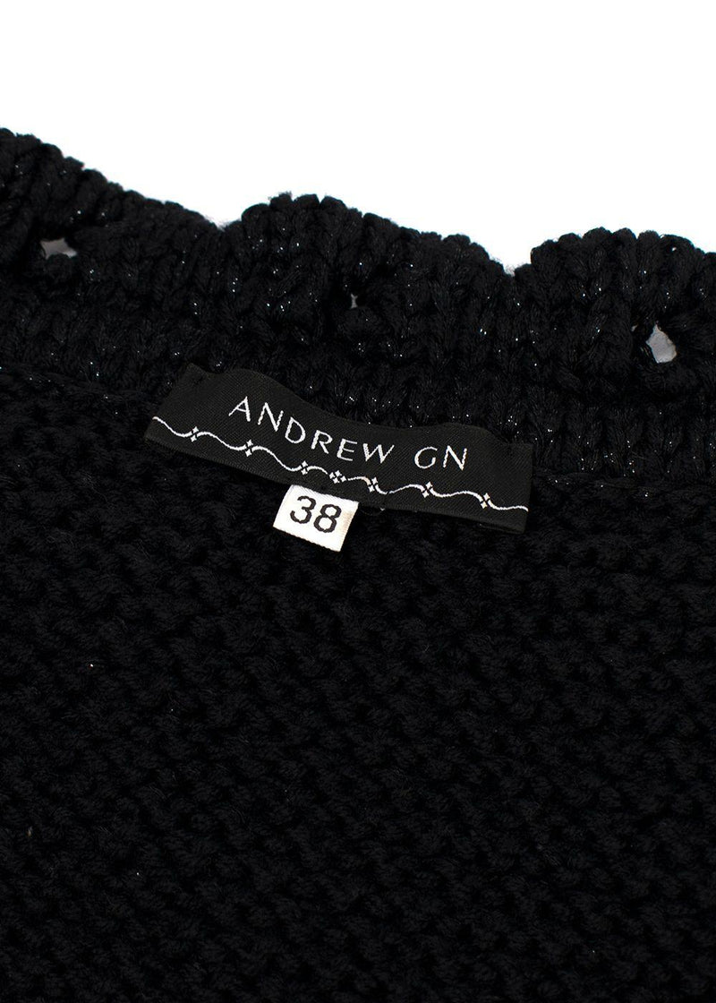 Andrew GN Black Sparkle Cardigan