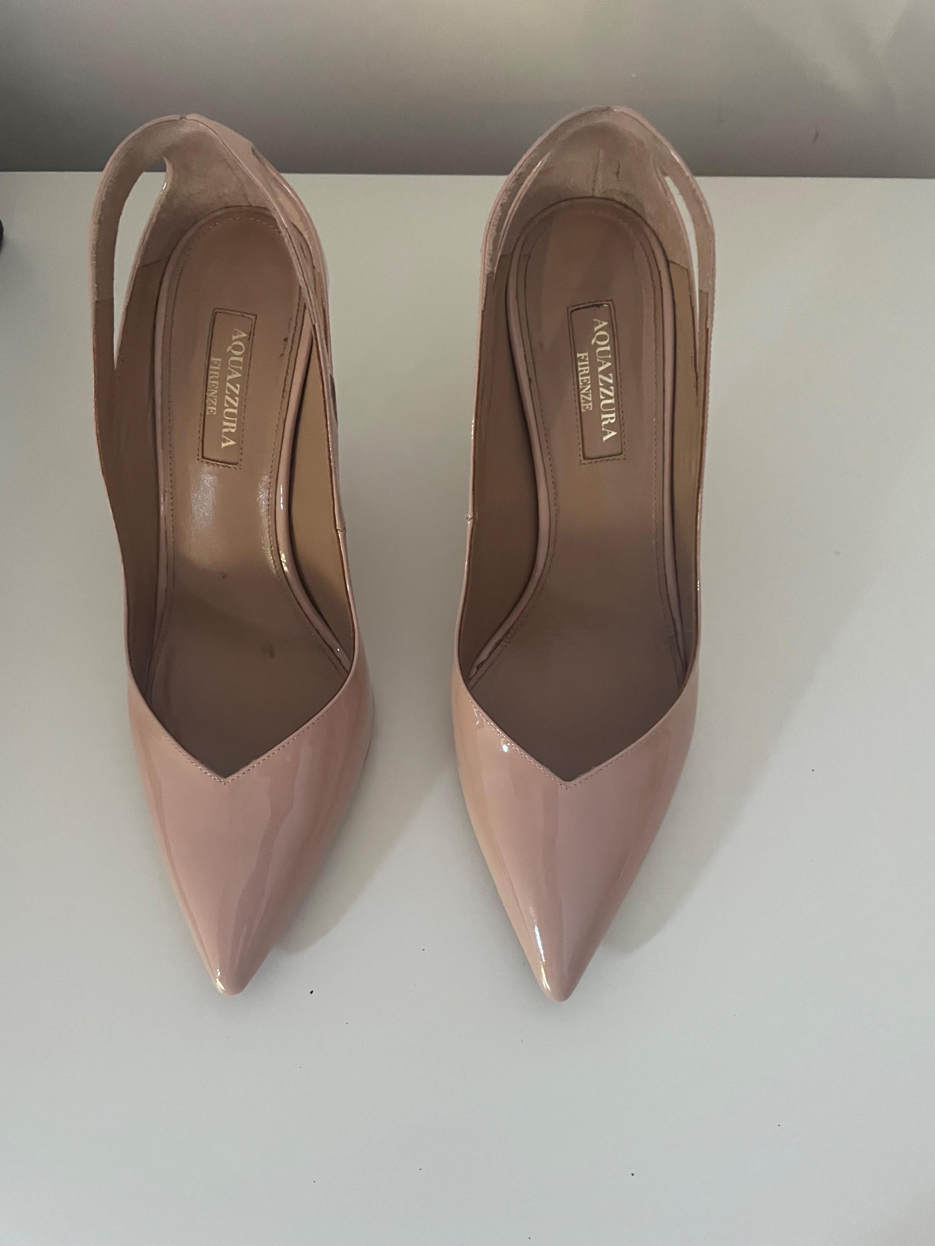 Aquazzura Nude Court Heels