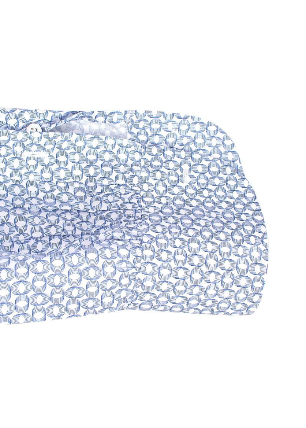 Cesare Attolini Napoli Blue Patterned Shirt