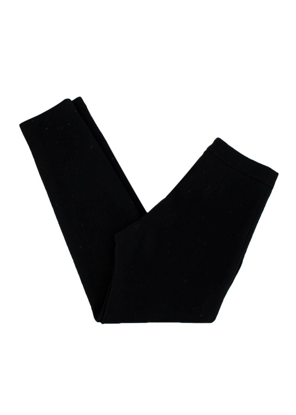 Brandon Maxwell Slim Fit Black Wool Trousers
