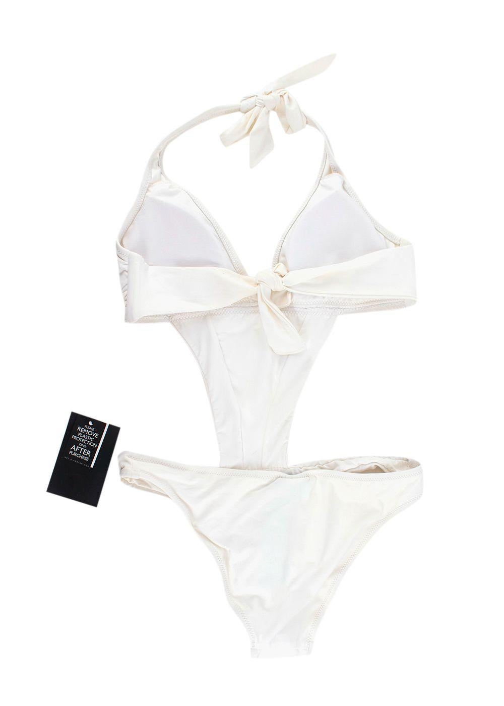 Melissa Odabash Cream Cut Out Tobago Swimsuit