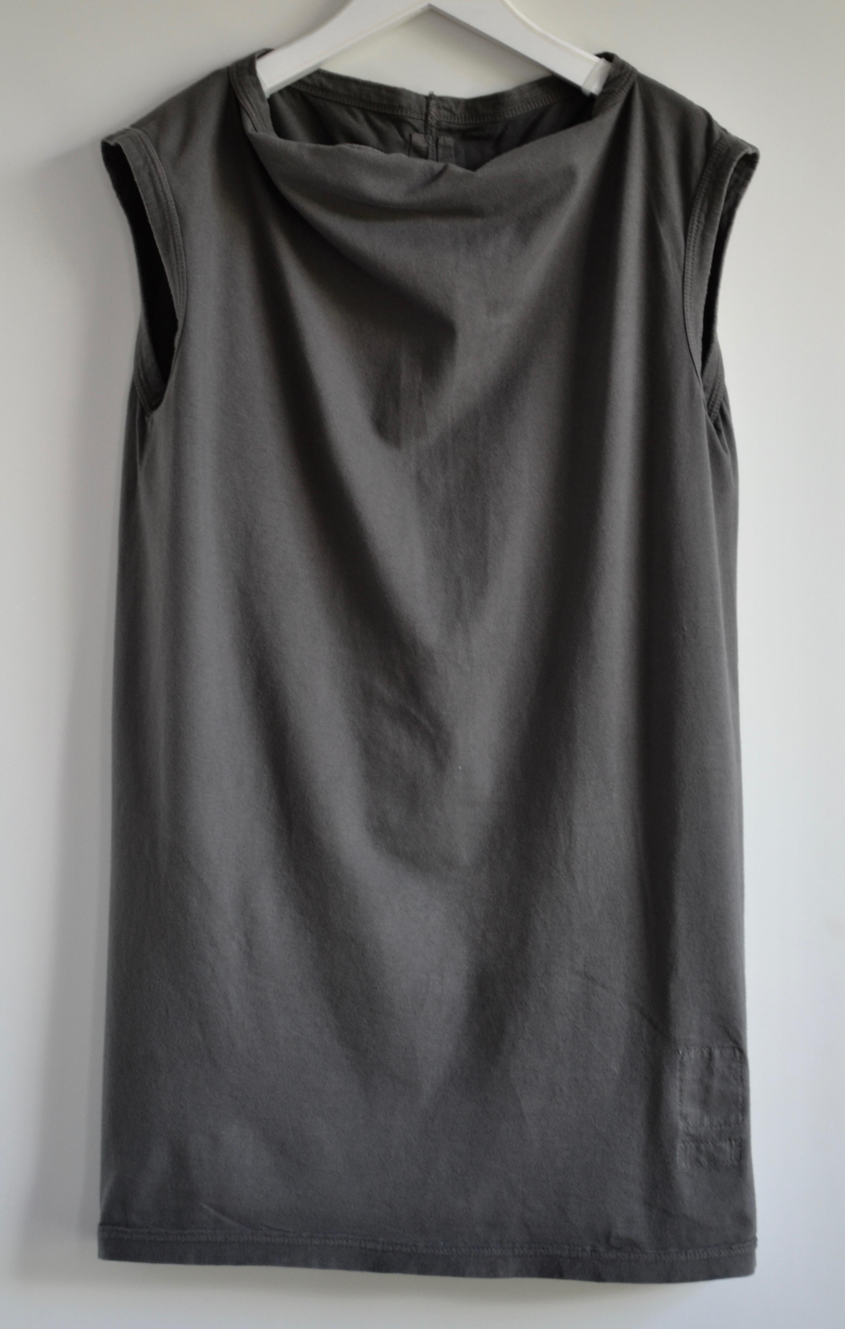 Rick Owens Brown Cotton Tank Top