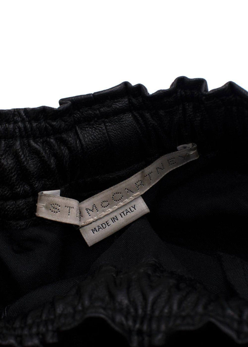 Stella McCartney Black Vegan Leather Joggers