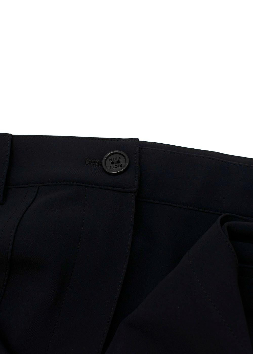 Black Satin Wide Leg Trousers