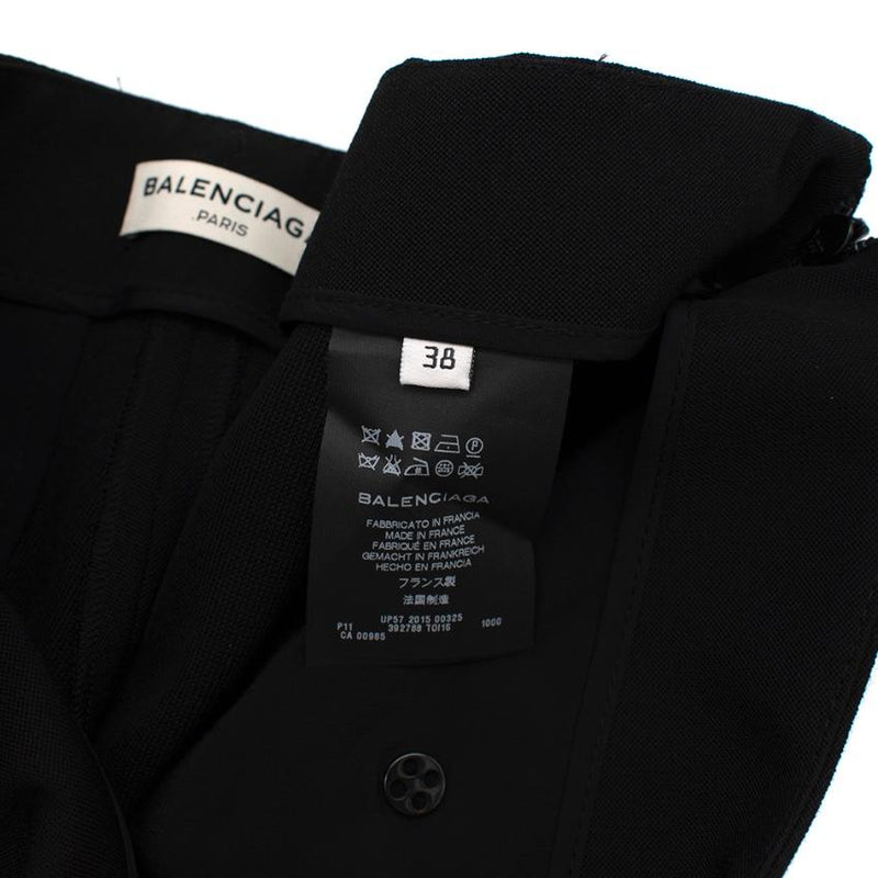 Balenciaga Black Single Button Detail Trousers