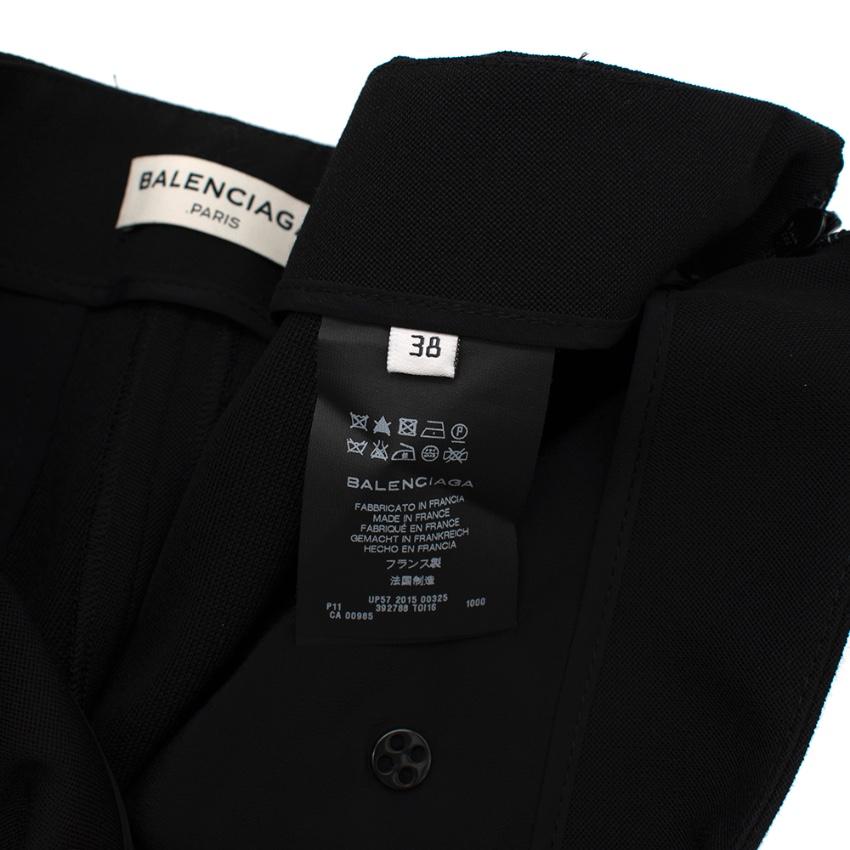 Balenciaga Black Single Button Detail Trousers