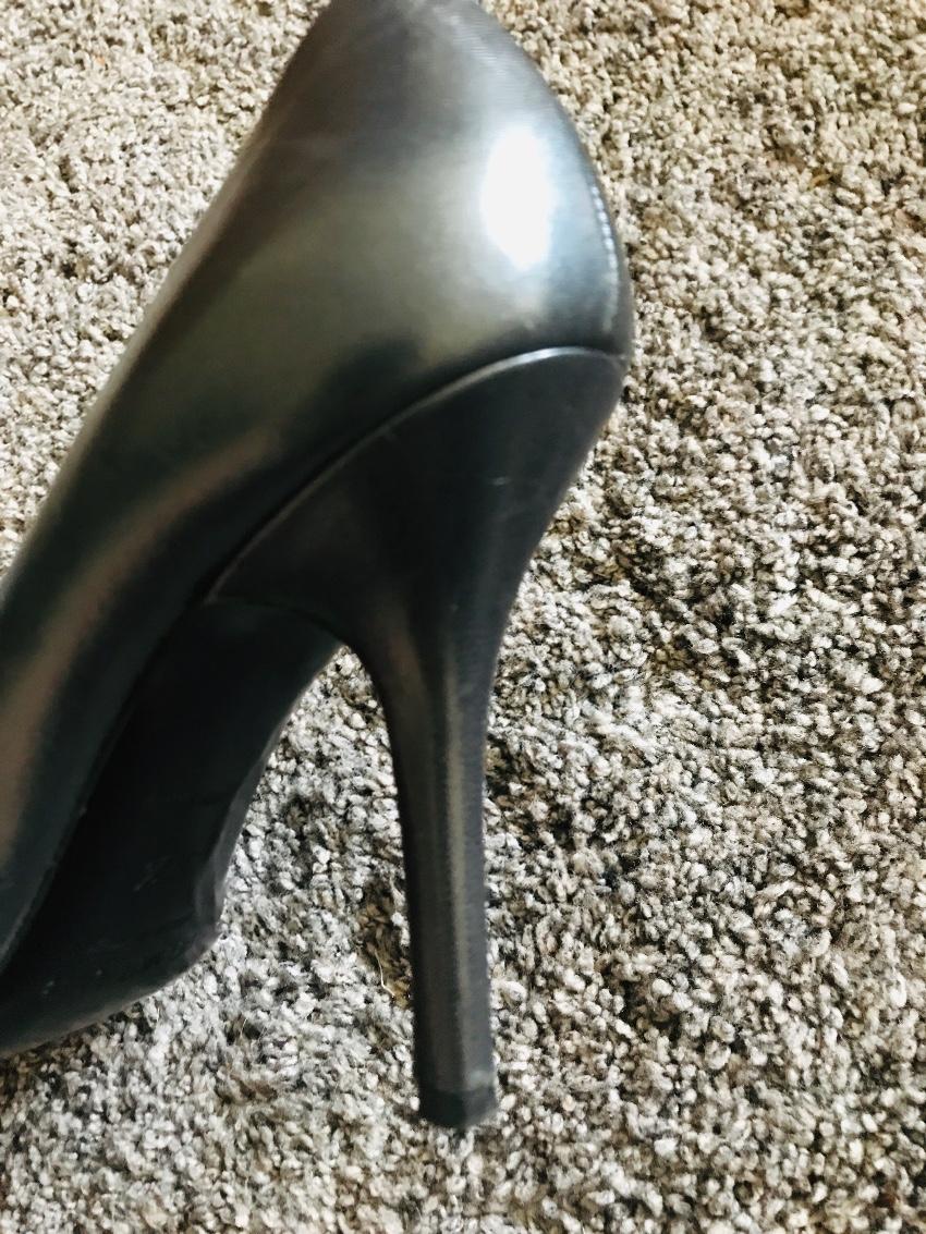 Helmut Lang Leather Pewter Pumps