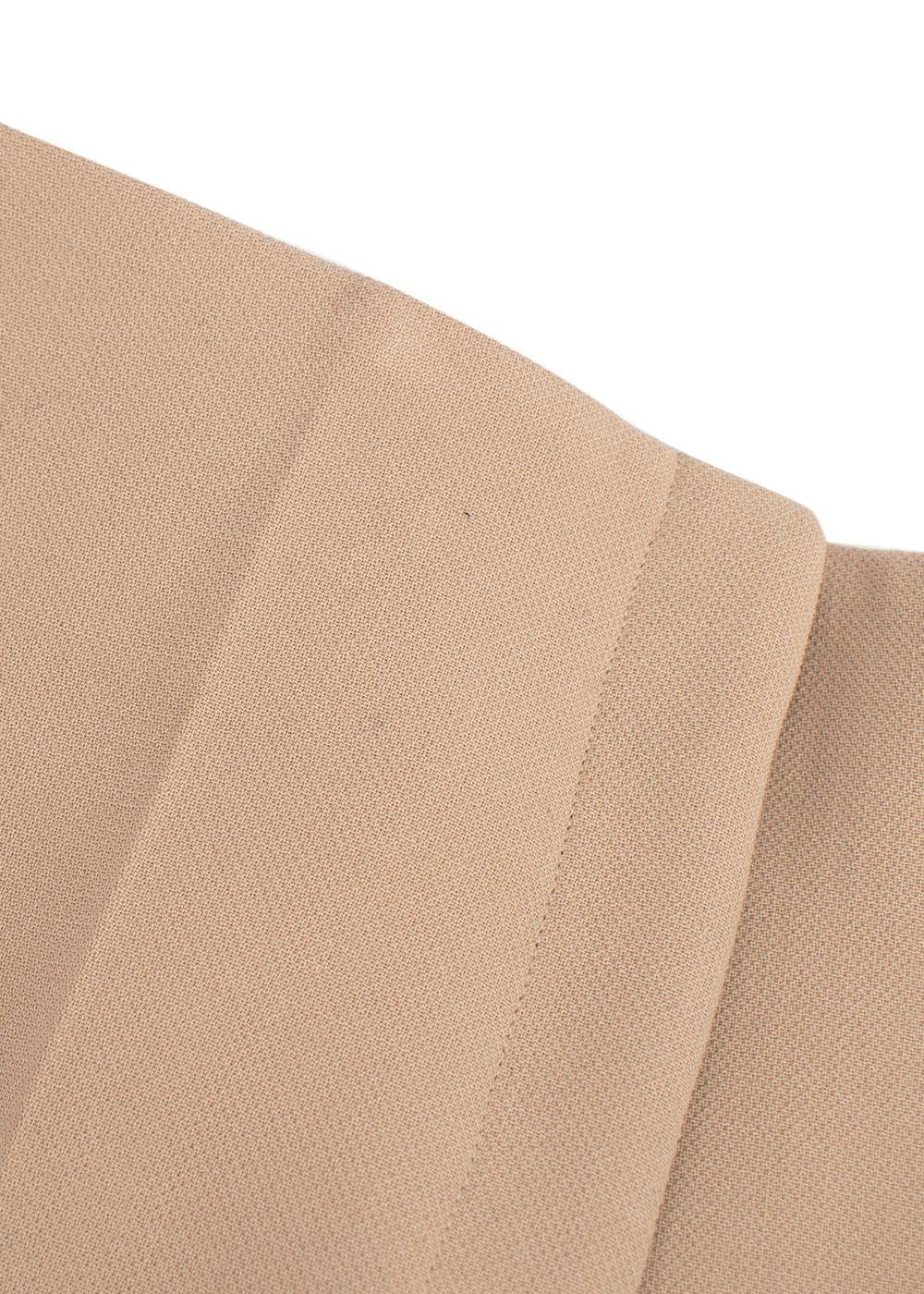 Celine Beige Tailored Wool Trousers