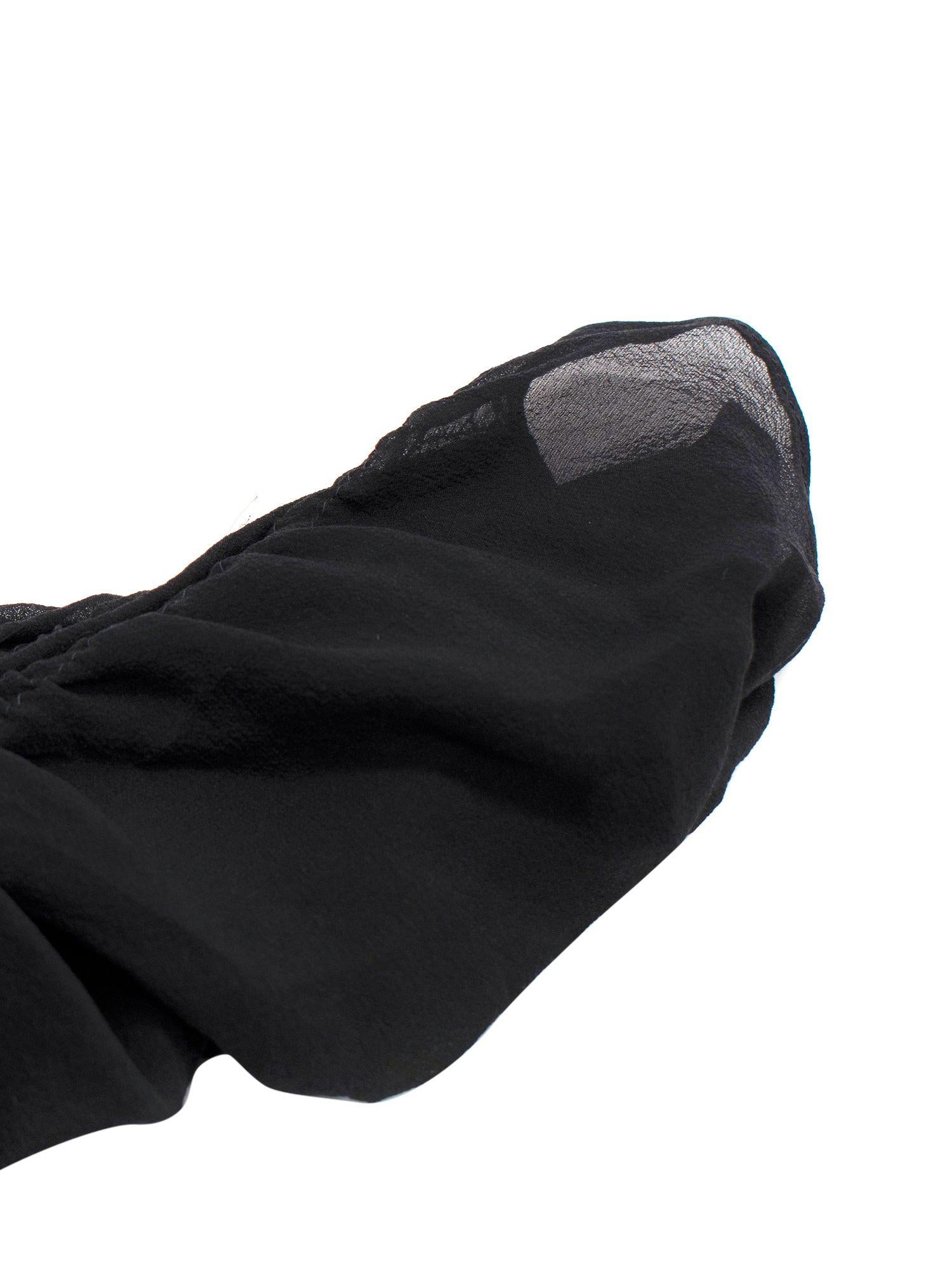 Isabel Marant Black Chiffon Ruched Mini Dress