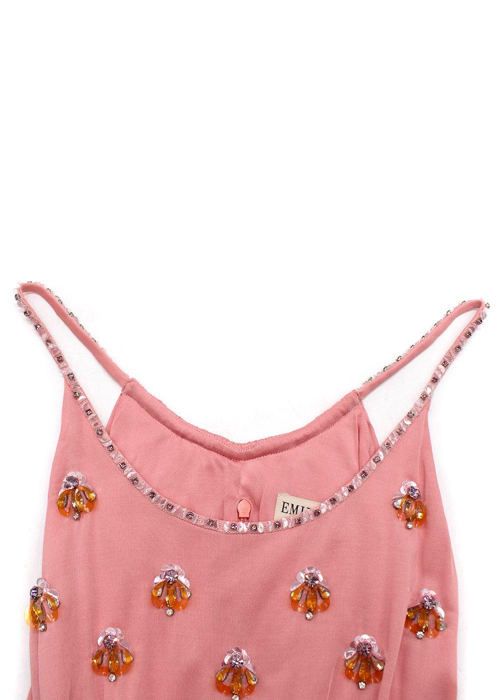 Emilio Pucci Embellished  Belted Pink Maxi Dress