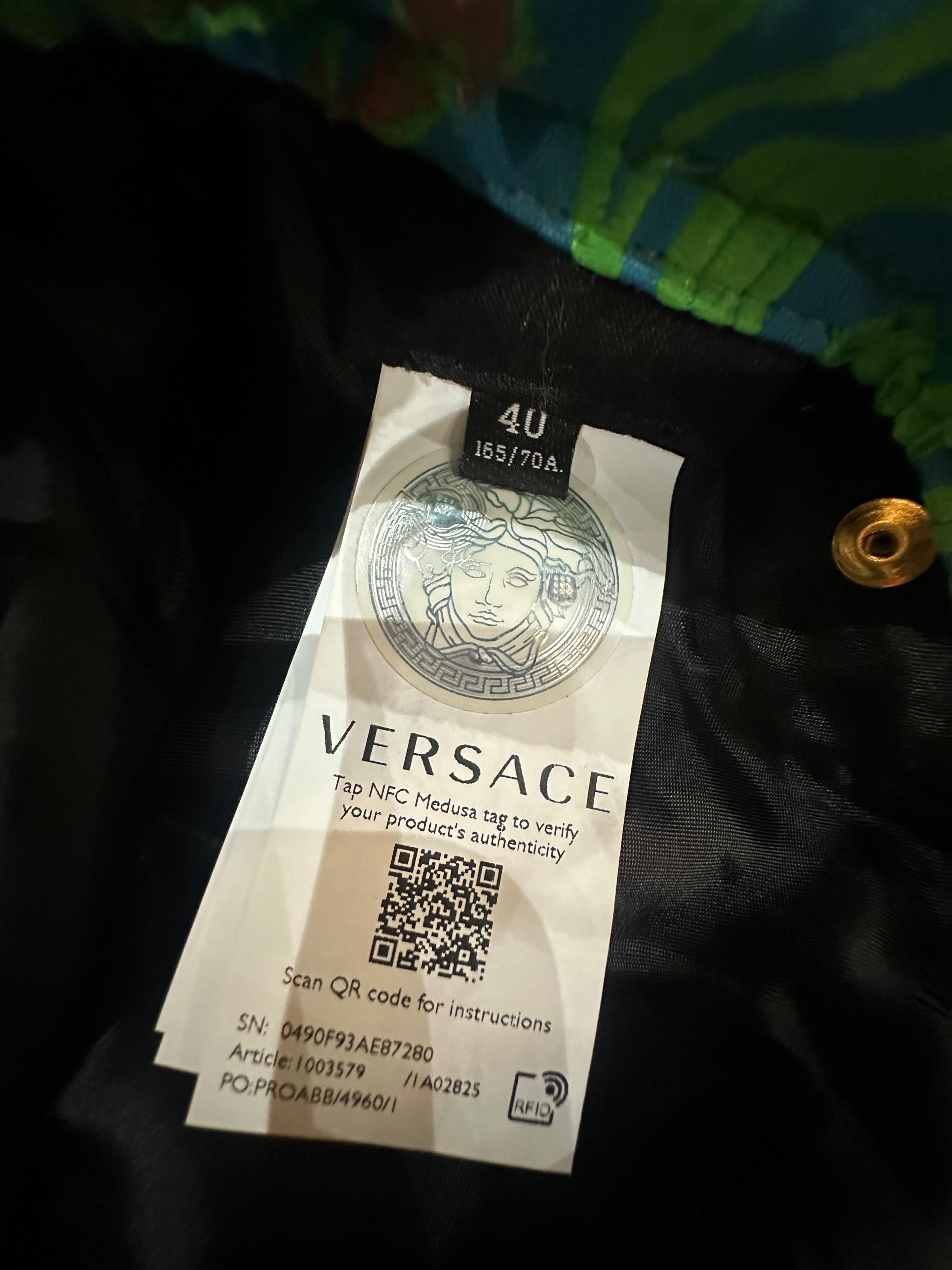 Versace Multicoloured Logo Mini Skirt