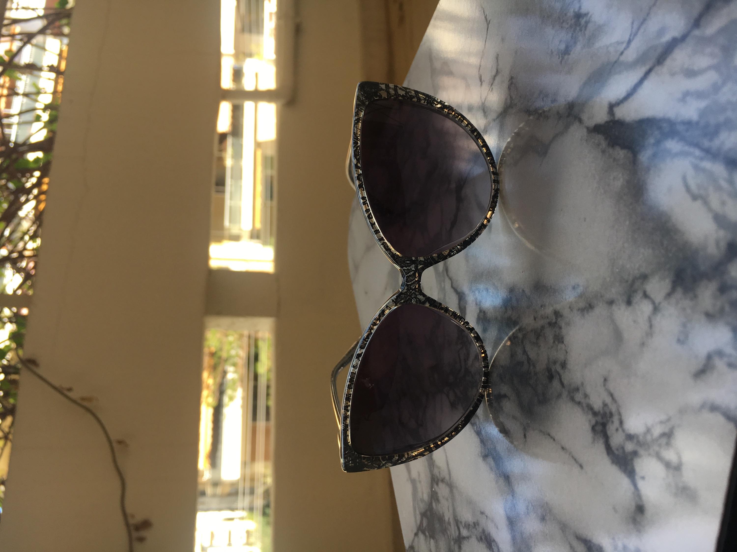 Black Lace Acetate Cat Eye Sunglasse