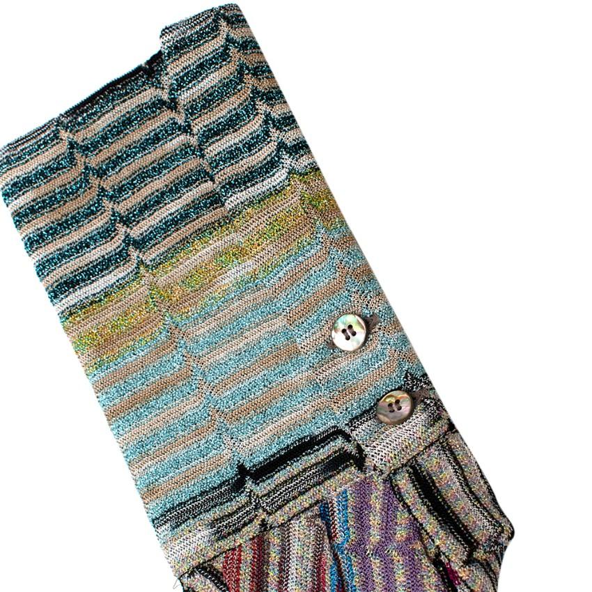 Missoni metallic knit button down shirt dress