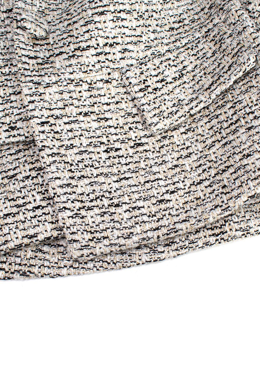Mikael Aghal Grey Tweed Jacket and Pencil Skirt