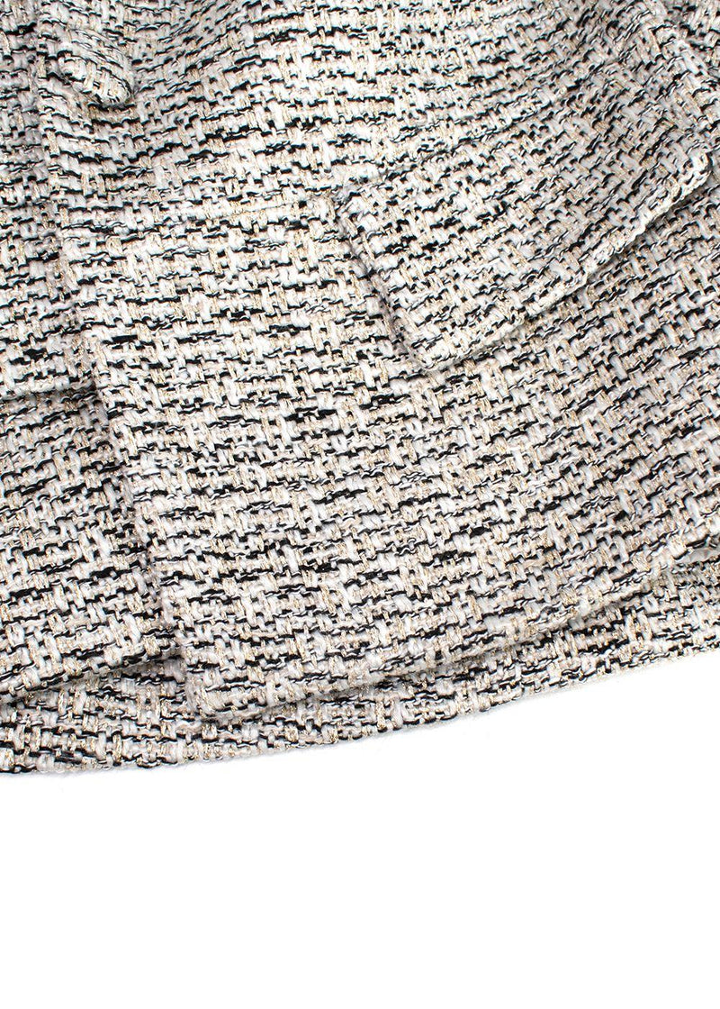 Mikael Aghal Grey Tweed Jacket and Pencil Skirt