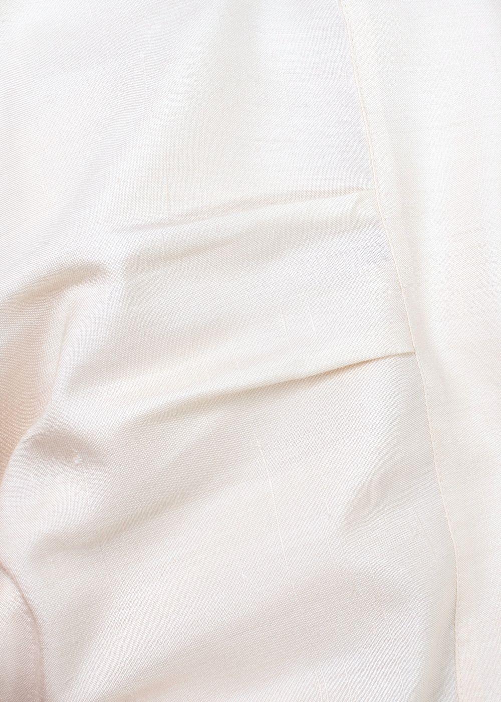 Etro Cream Pleated Detail Silk Tunic