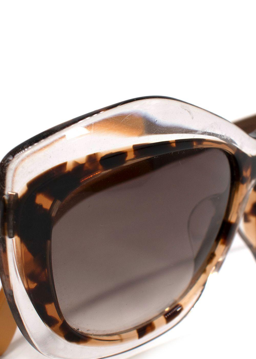 Fendi Brown Tortoise Shell Cat Eye Gradient Sunglasses