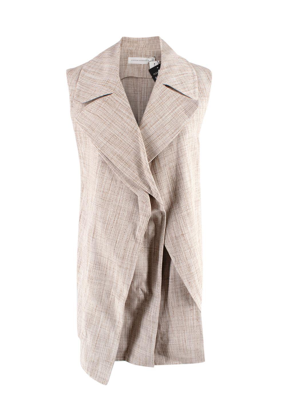 Victoria Beckham Beige Layered Vest