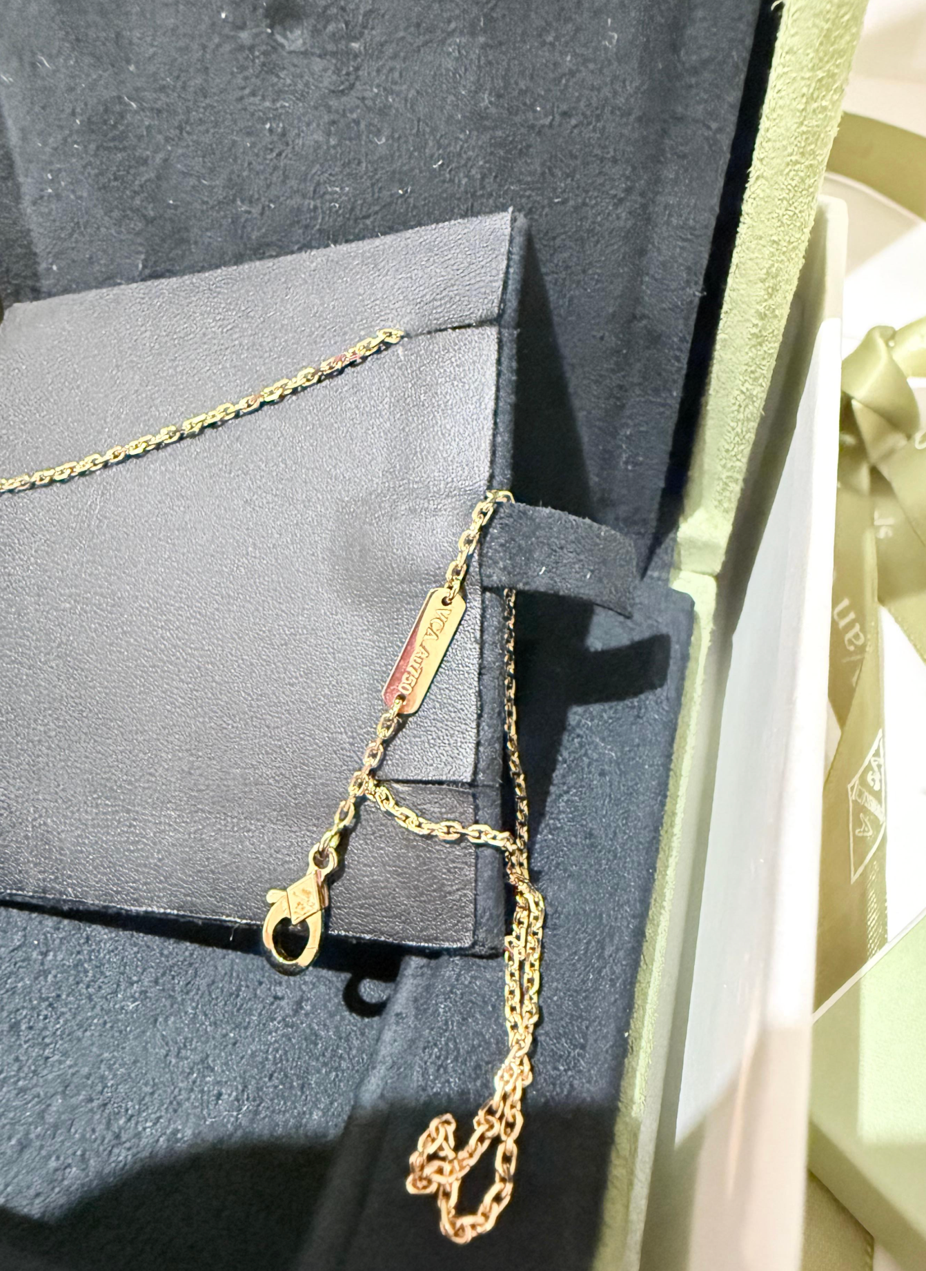 Van Cleef & Arpels Obsidian Diamond Vintage Alhambra Holiday Pendant