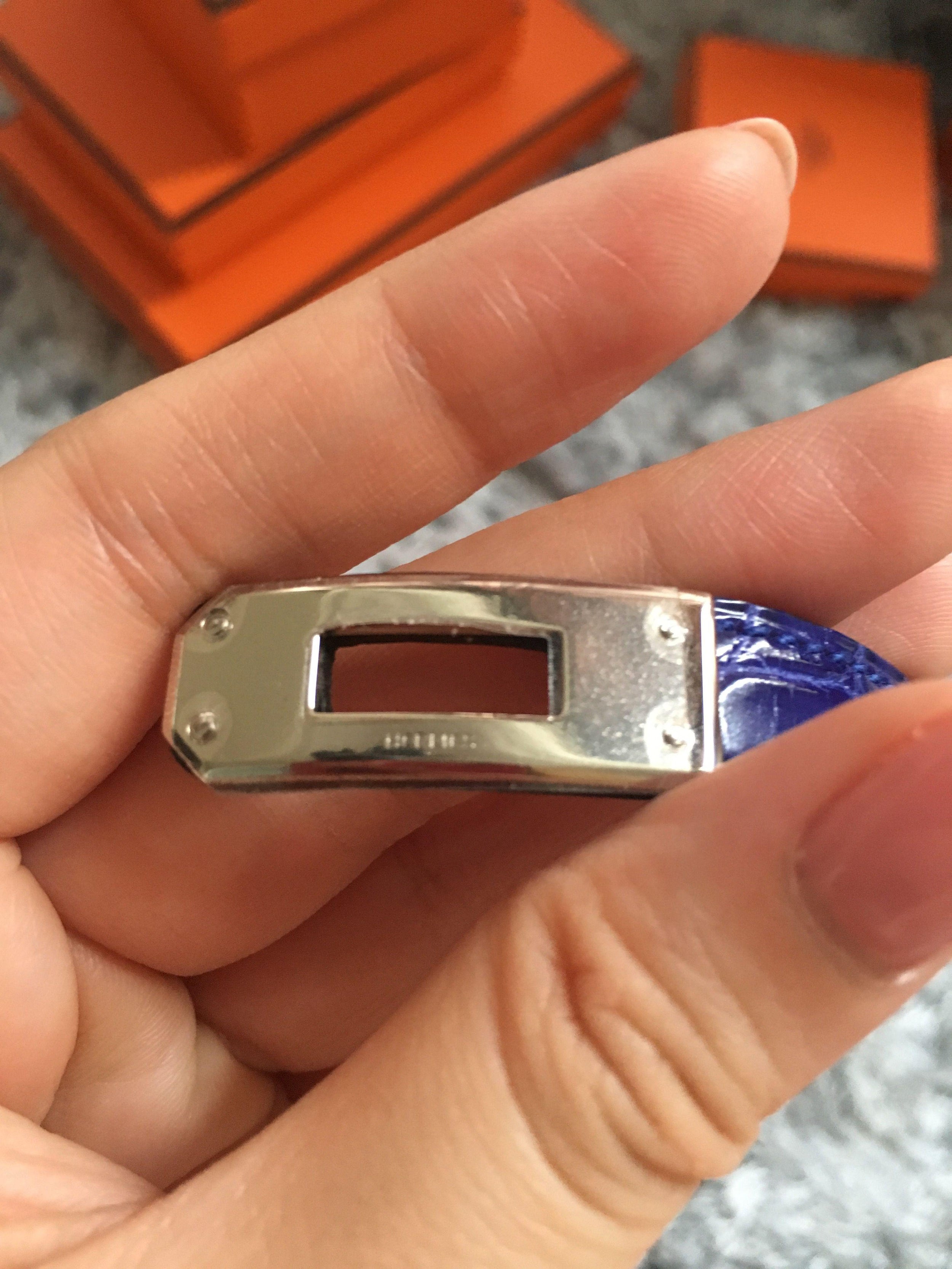 HERMES Electric Blue Kelly Double Tour