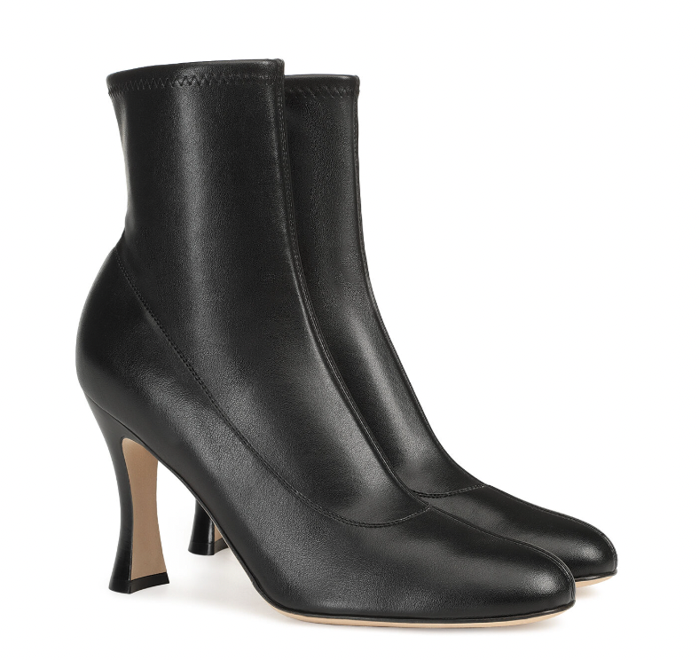 A.W.A.K.E Mode Black Leather Ankle Boots