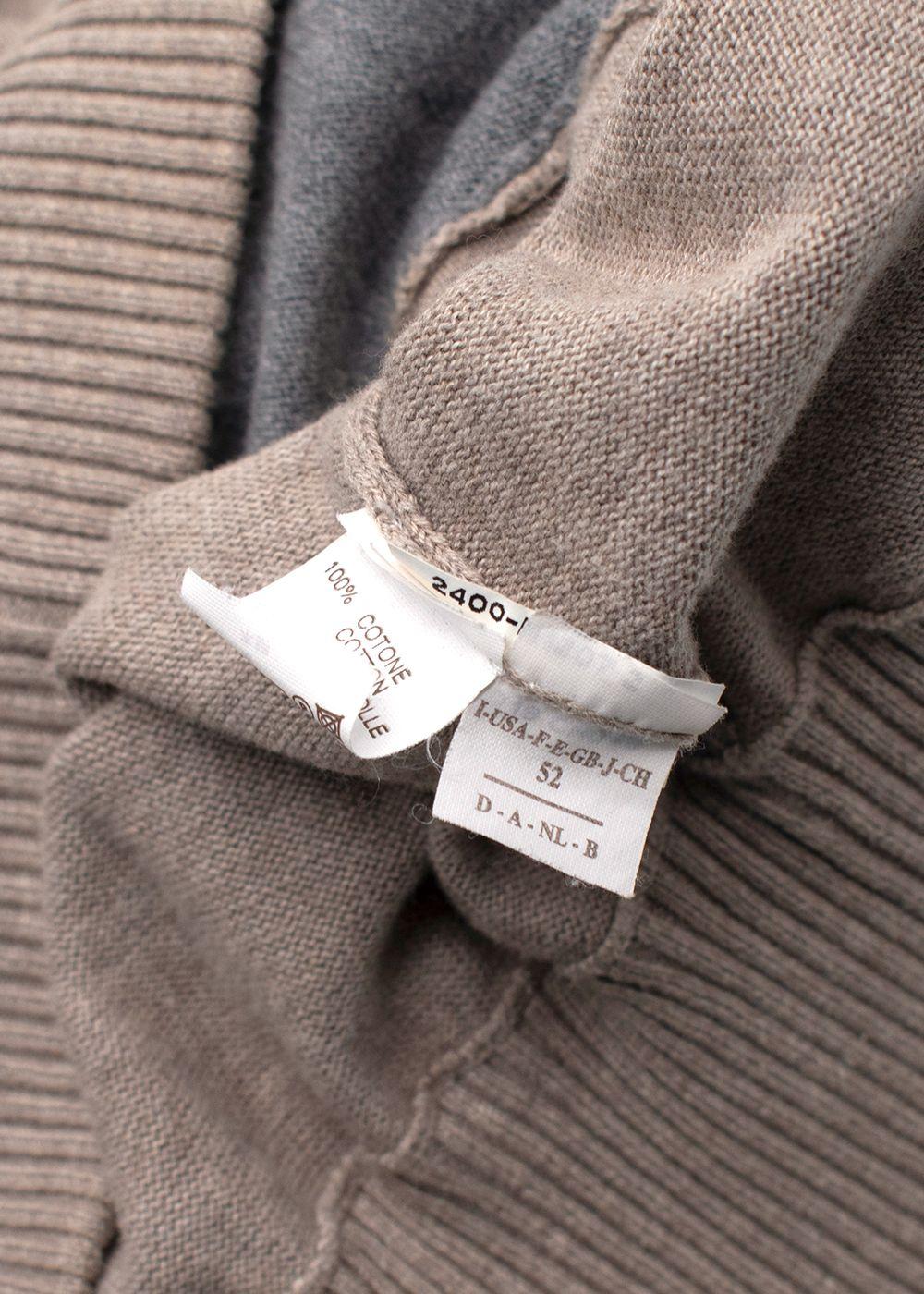 Brunello Cucinelli Beige Knitted Hooded Sweater Vest