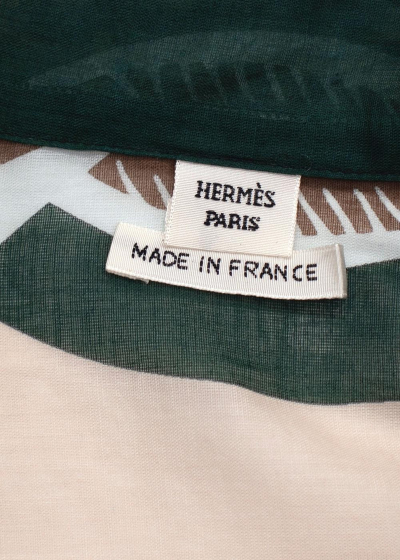 Hermes Blue Patterned Cotton Shirt
