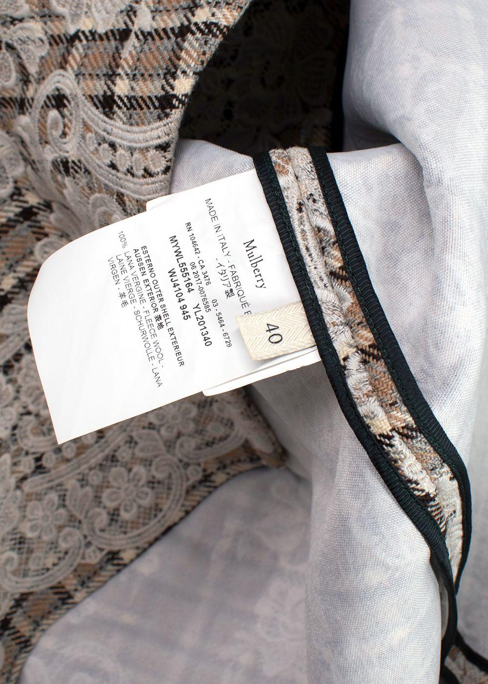 Mulberry Brown Tweed Asymmetric Waistcoat