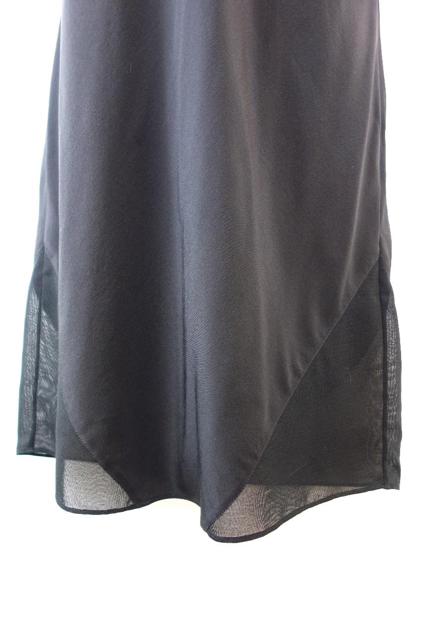 T by Alexander Wang Silk Dress with Sheer Mesh Inserts