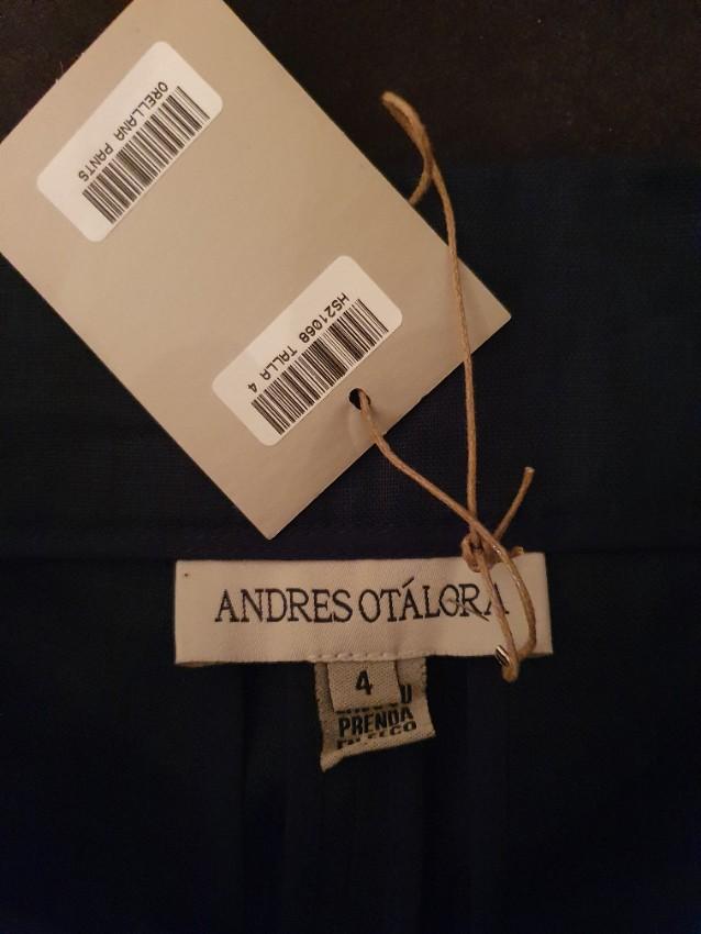 Andres Otalora cacao embroidered linen pants