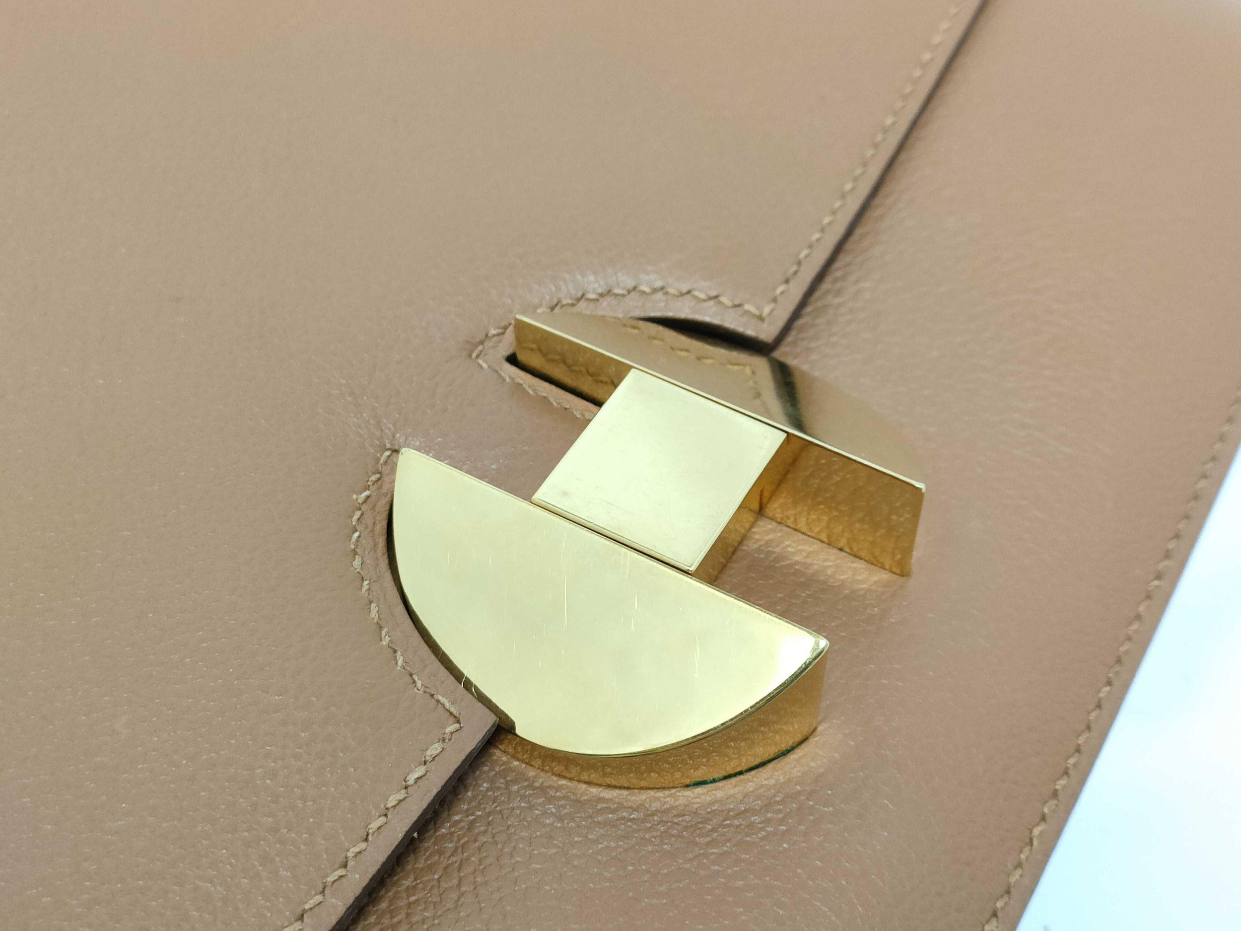 Hermes Tan Epsom Leather Shoulder Bag