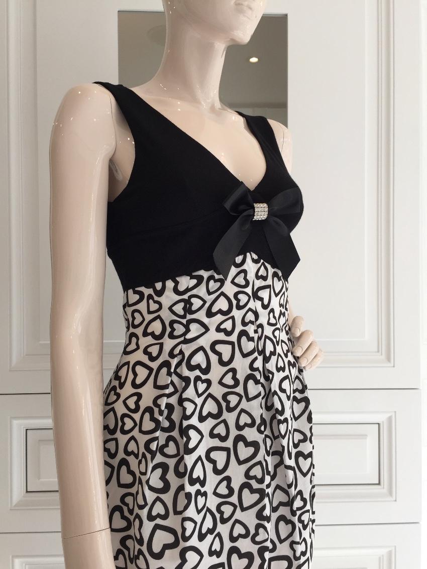 Blumarine Heart-Print Sleeveless Dress